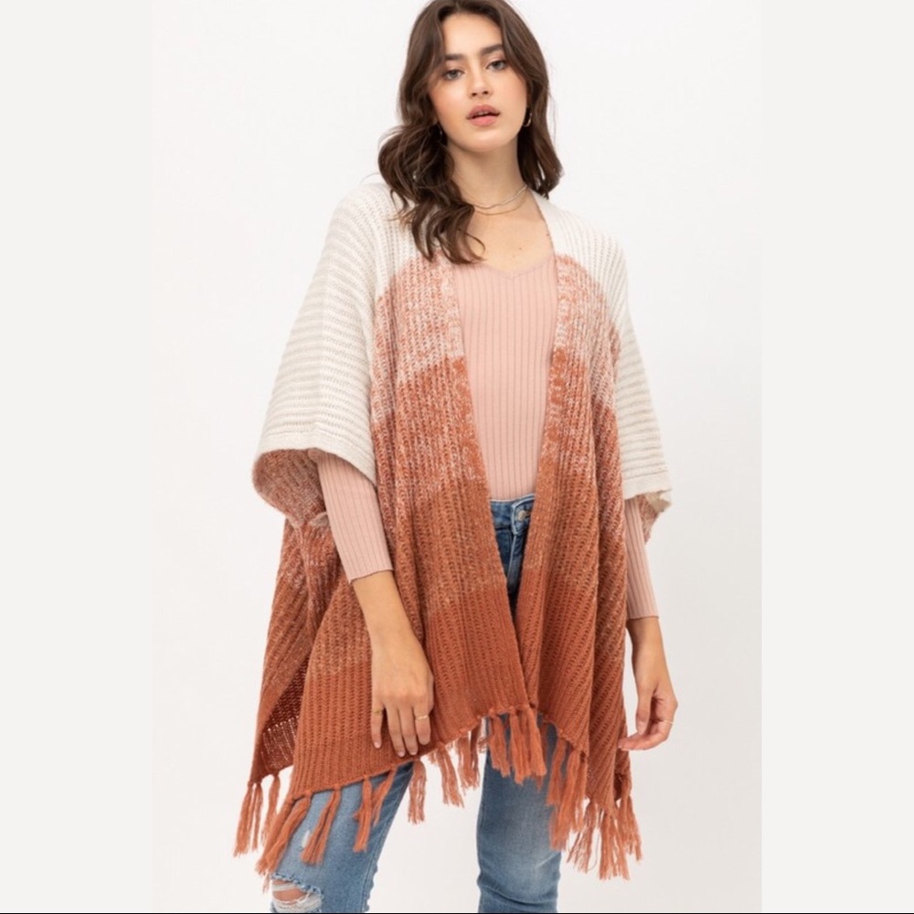 ❤️HP! Ombré Poncho Cardigan - Picture 3 of 4
